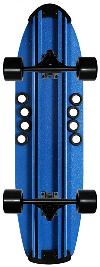 Beercan Boards 30-Inch Brewster Kicktail Complete Skateboard, Blue