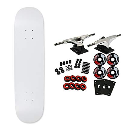 Moose Complete Skateboard DIPPED WHITE 8.25
