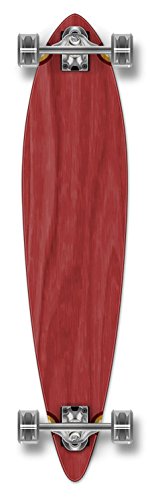 Yocaher Blank Complete Longboard PINTAIL skateboard - Red