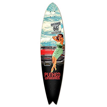 Yocaher Punked Route 66 Series RTE 66 Longboard Complete Skateboard - available in All shapes