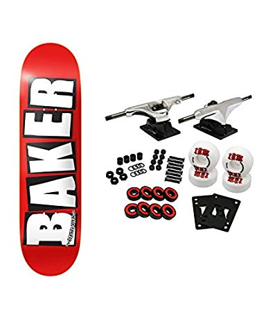 Baker Skateboard Complete LOGO WHITE 8.0