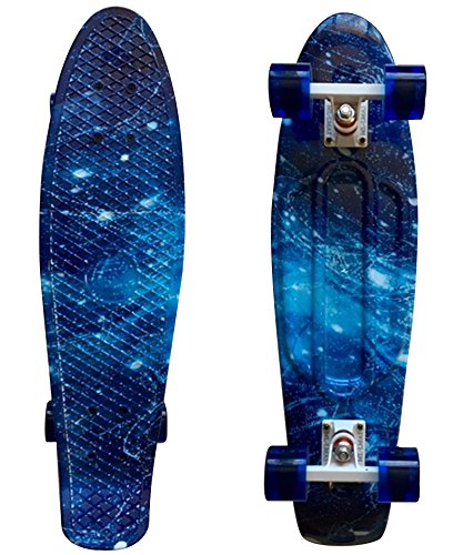 Lmai 27'' Cruiser Skateboard Graphic Galaxy Starry Board Complete Skateboard