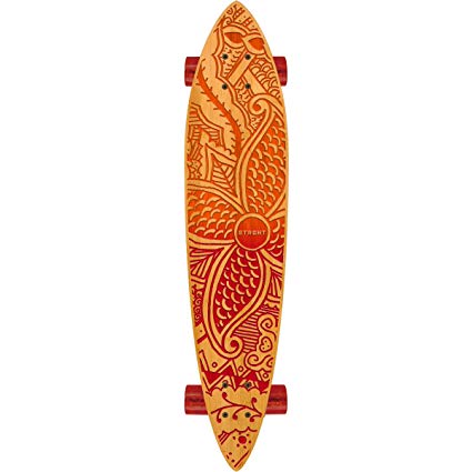 STRGHT KIANA-Bamboo Pin Tail 34” x 7.5” Skateboard -COMPLETE-