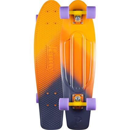 Nickel Penny Authentic Fade Yellow/Orange/Purple Dusk Skateboard Deck Complete 27