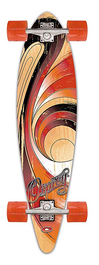 Osprey Pintail Longboard Skateboard, Solar Flare, 41-Inch