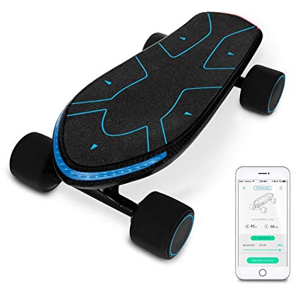Swagtron Swagboard Spectra Advanced Electric Cruiser Skateboard – 12 Miles Per Charge – 15 MPH – Mobile App