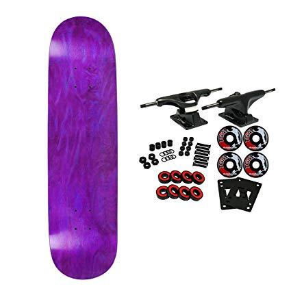 Moose Complete Skateboard STAINED PURPLE 8.25