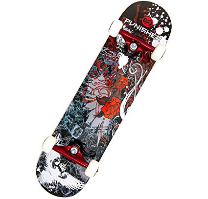 Punisher Skateboards Rose Complete 31-Inch Skateboard with Canadian Maple
