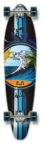 Yocaher Punked Graphic Kicktail Complete Longboard Skateboard