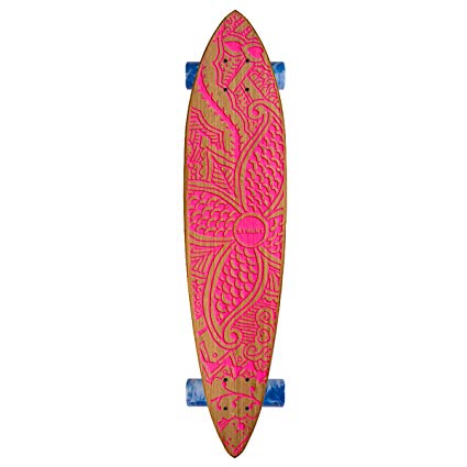 STRGHT Pin Tail Cruiser Skateboard in Bamboo with Kiana Design
