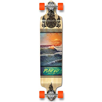 Punked Wave Scene Longboard Complete Skateboard - available in All shapes