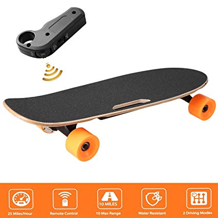 Vividy Electric Skateboard Longboard with Remote Controller, 24V 200W 7 Layers Maple E-Skateboard Li-Ion Battery